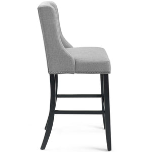 ModwayModway Baron Bar Stool Upholstered Fabric Set of 2 EEI-4018 EEI-4018-LGR- BetterPatio.com