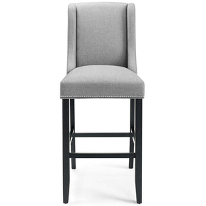 ModwayModway Baron Bar Stool Upholstered Fabric Set of 2 EEI-4018 EEI-4018-LGR- BetterPatio.com