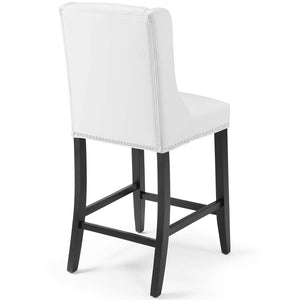ModwayModway Baron Counter Stool Faux Leather Set of 2 EEI-4017 EEI-4017-WHI- BetterPatio.com