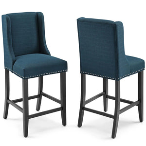 ModwayModway Baron Counter Stool Upholstered Fabric Set of 2 EEI-4016 EEI-4016-AZU- BetterPatio.com