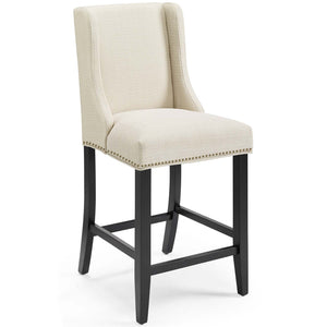 ModwayModway Baron Counter Stool Upholstered Fabric Set of 2 EEI-4016 EEI-4016-BEI- BetterPatio.com