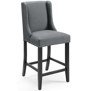 ModwayModway Baron Counter Stool Upholstered Fabric Set of 2 EEI-4016 EEI-4016-GRY- BetterPatio.com