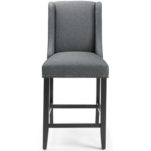 ModwayModway Baron Counter Stool Upholstered Fabric Set of 2 EEI-4016 EEI-4016-GRY- BetterPatio.com