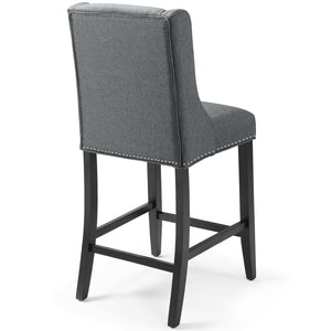 ModwayModway Baron Counter Stool Upholstered Fabric Set of 2 EEI-4016 EEI-4016-GRY- BetterPatio.com