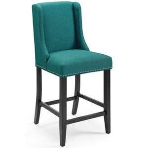 ModwayModway Baron Counter Stool Upholstered Fabric Set of 2 EEI-4016 EEI-4016-TEA- BetterPatio.com