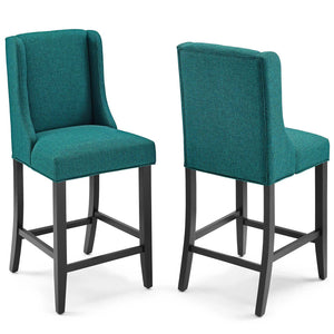 ModwayModway Baron Counter Stool Upholstered Fabric Set of 2 EEI-4016 EEI-4016-TEA- BetterPatio.com