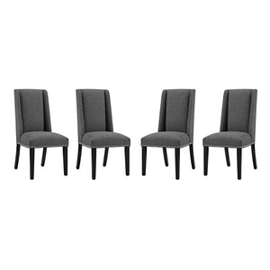 ModwayModway Baron Dining Chair Fabric Set of 4 EEI-3503 EEI-3503-GRY- BetterPatio.com