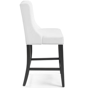 ModwayModway Baron Faux Leather Counter Stool EEI-3736 EEI-3736-WHI- BetterPatio.com