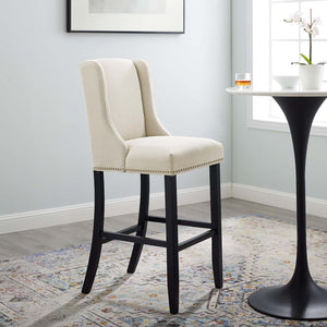 ModwayModway Baron Upholstered Fabric Bar Stool EEI-3737 EEI-3737-BEI- BetterPatio.com