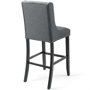 ModwayModway Baron Upholstered Fabric Bar Stool EEI-3737 EEI-3737-GRY- BetterPatio.com