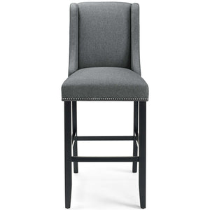 ModwayModway Baron Upholstered Fabric Bar Stool EEI-3737 EEI-3737-GRY- BetterPatio.com