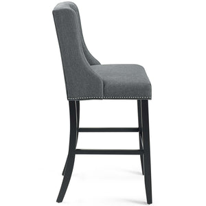 ModwayModway Baron Upholstered Fabric Bar Stool EEI-3737 EEI-3737-GRY- BetterPatio.com