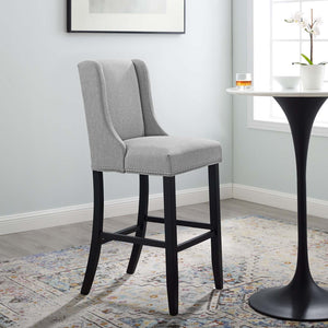 ModwayModway Baron Upholstered Fabric Bar Stool EEI-3737 EEI-3737-LGR- BetterPatio.com