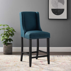 ModwayModway Baron Upholstered Fabric Counter Stool EEI-3735 EEI-3735-AZU- BetterPatio.com