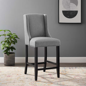 ModwayModway Baron Upholstered Fabric Counter Stool EEI-3735 EEI-3735-LGR- BetterPatio.com