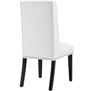 ModwayModway Baron Vinyl Dining Chair EEI-2232 EEI-2232-WHI- BetterPatio.com