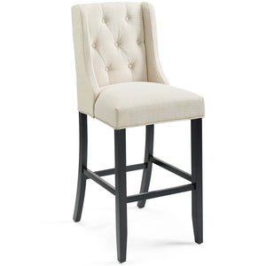 ModwayModway Baronet Bar Stool Upholstered Fabric Set of 2 EEI-4022 EEI-4022-BEI- BetterPatio.com