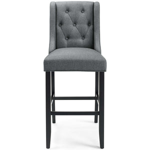 ModwayModway Baronet Bar Stool Upholstered Fabric Set of 2 EEI-4022 EEI-4022-GRY- BetterPatio.com