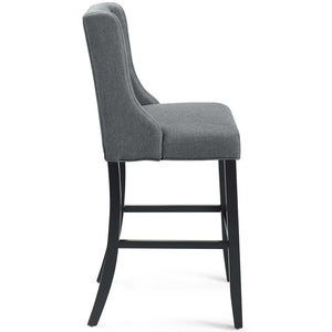 ModwayModway Baronet Bar Stool Upholstered Fabric Set of 2 EEI-4022 EEI-4022-GRY- BetterPatio.com