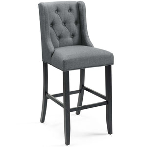 ModwayModway Baronet Bar Stool Upholstered Fabric Set of 2 EEI-4022 EEI-4022-GRY- BetterPatio.com