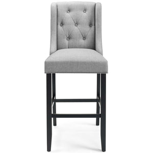 ModwayModway Baronet Bar Stool Upholstered Fabric Set of 2 EEI-4022 EEI-4022-LGR- BetterPatio.com