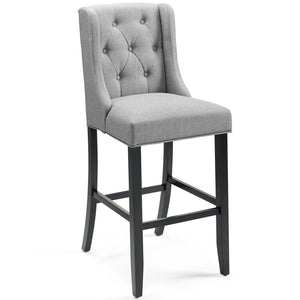 ModwayModway Baronet Bar Stool Upholstered Fabric Set of 2 EEI-4022 EEI-4022-LGR- BetterPatio.com