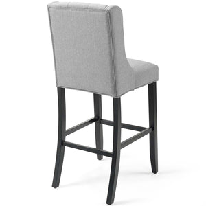 ModwayModway Baronet Bar Stool Upholstered Fabric Set of 2 EEI-4022 EEI-4022-LGR- BetterPatio.com