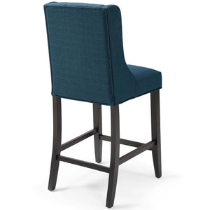 ModwayModway Baronet Counter Bar Stool Upholstered Fabric Set of 2 EEI-4020 EEI-4020-AZU- BetterPatio.com