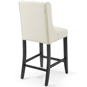 ModwayModway Baronet Counter Bar Stool Upholstered Fabric Set of 2 EEI-4020 EEI-4020-BEI- BetterPatio.com