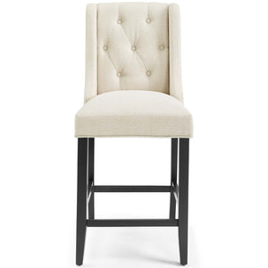 ModwayModway Baronet Counter Bar Stool Upholstered Fabric Set of 2 EEI-4020 EEI-4020-BEI- BetterPatio.com