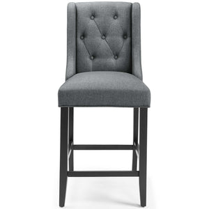 ModwayModway Baronet Counter Bar Stool Upholstered Fabric Set of 2 EEI-4020 EEI-4020-GRY- BetterPatio.com