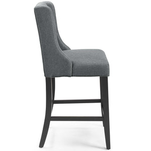 ModwayModway Baronet Counter Bar Stool Upholstered Fabric Set of 2 EEI-4020 EEI-4020-GRY- BetterPatio.com