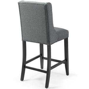 ModwayModway Baronet Counter Bar Stool Upholstered Fabric Set of 2 EEI-4020 EEI-4020-GRY- BetterPatio.com