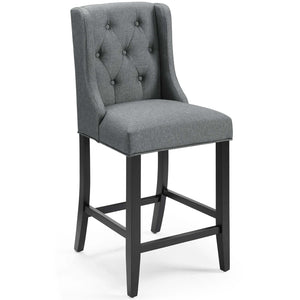 ModwayModway Baronet Counter Bar Stool Upholstered Fabric Set of 2 EEI-4020 EEI-4020-GRY- BetterPatio.com