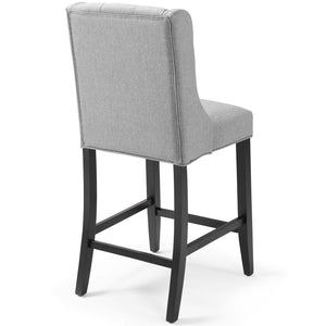 ModwayModway Baronet Counter Bar Stool Upholstered Fabric Set of 2 EEI-4020 EEI-4020-LGR- BetterPatio.com