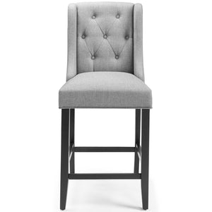 ModwayModway Baronet Counter Bar Stool Upholstered Fabric Set of 2 EEI-4020 EEI-4020-LGR- BetterPatio.com