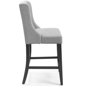 ModwayModway Baronet Counter Bar Stool Upholstered Fabric Set of 2 EEI-4020 EEI-4020-LGR- BetterPatio.com