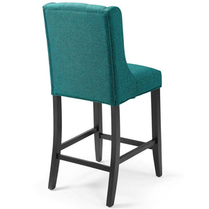 ModwayModway Baronet Counter Bar Stool Upholstered Fabric Set of 2 EEI-4020 EEI-4020-TEA- BetterPatio.com