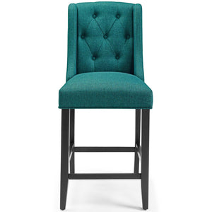 ModwayModway Baronet Counter Bar Stool Upholstered Fabric Set of 2 EEI-4020 EEI-4020-TEA- BetterPatio.com