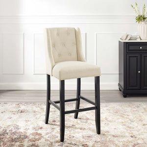 ModwayModway Baronet Tufted Button Upholstered Fabric Bar Stool EEI-3741 EEI-3741-BEI- BetterPatio.com