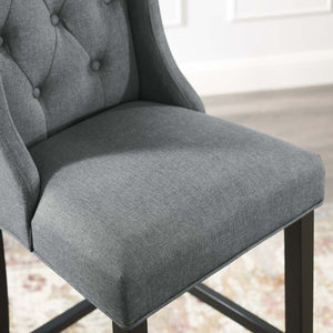 ModwayModway Baronet Tufted Button Upholstered Fabric Bar Stool EEI-3741 EEI-3741-GRY- BetterPatio.com