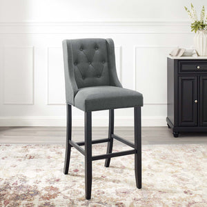 ModwayModway Baronet Tufted Button Upholstered Fabric Bar Stool EEI-3741 EEI-3741-GRY- BetterPatio.com