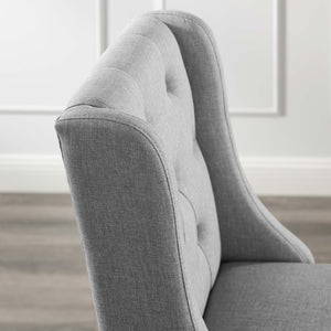 ModwayModway Baronet Tufted Button Upholstered Fabric Bar Stool EEI-3741 EEI-3741-LGR- BetterPatio.com