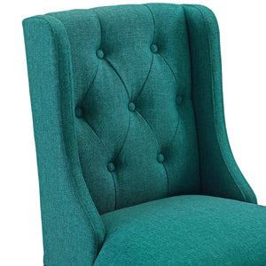 ModwayModway Baronet Tufted Button Upholstered Fabric Bar Stool EEI-3741 EEI-3741-TEA- BetterPatio.com