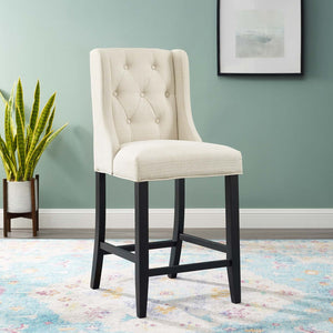 ModwayModway Baronet Tufted Button Upholstered Fabric Counter Stool EEI-3739 EEI-3739-BEI- BetterPatio.com