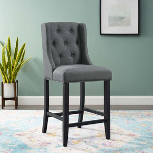 ModwayModway Baronet Tufted Button Upholstered Fabric Counter Stool EEI-3739 EEI-3739-GRY- BetterPatio.com