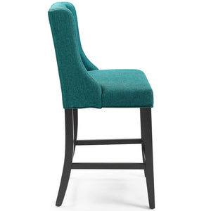 ModwayModway Baronet Tufted Button Upholstered Fabric Counter Stool EEI-3739 EEI-3739-TEA- BetterPatio.com