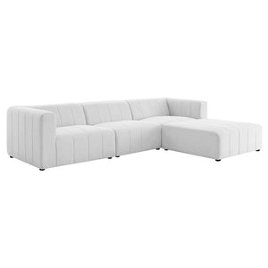 ModwayModway Bartlett Upholstered Fabric 4-Piece Sectional Sofa EEI-4516 EEI-4516-IVO- BetterPatio.com