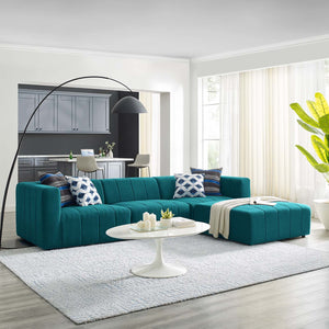 ModwayModway Bartlett Upholstered Fabric 4-Piece Sectional Sofa EEI-4516 EEI-4516-TEA- BetterPatio.com