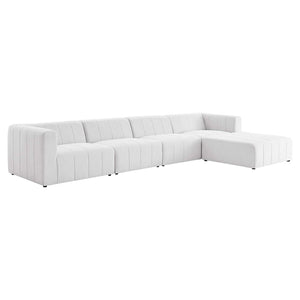 ModwayModway Bartlett Upholstered Fabric 5-Piece Sectional Sofa EEI-4520 EEI-4520-IVO- BetterPatio.com